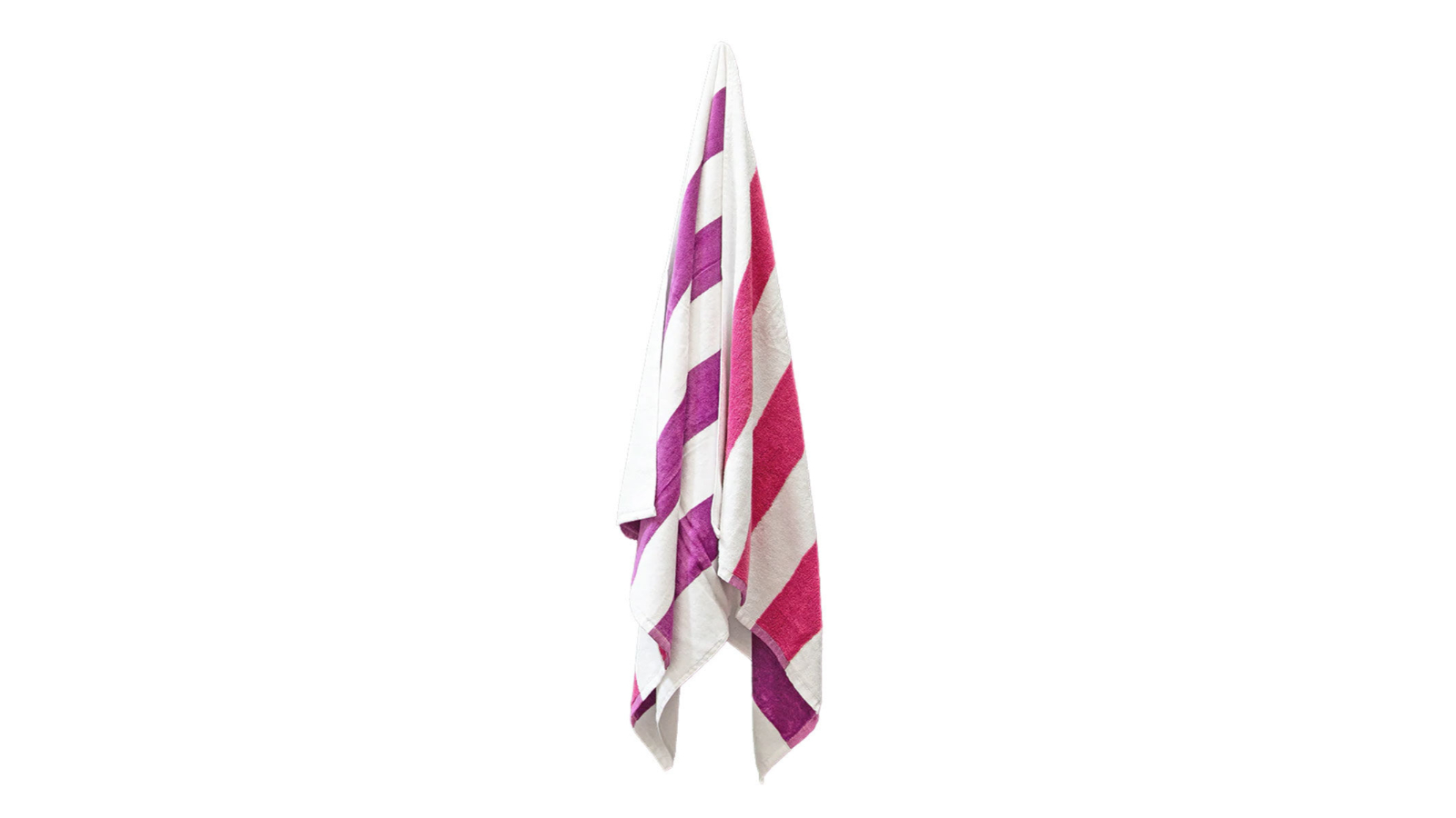 J.Elliot Pink Reversible Striped Cotton Beach Towel - 76 x 152cm