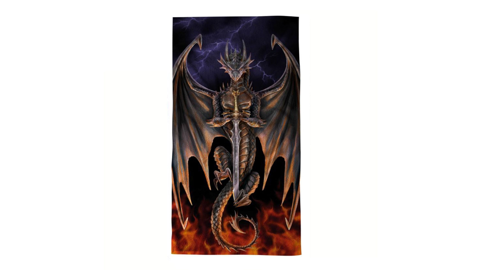 Anne Stokes Oriental Skull Beach Towel 75 x 150 cm main image 1