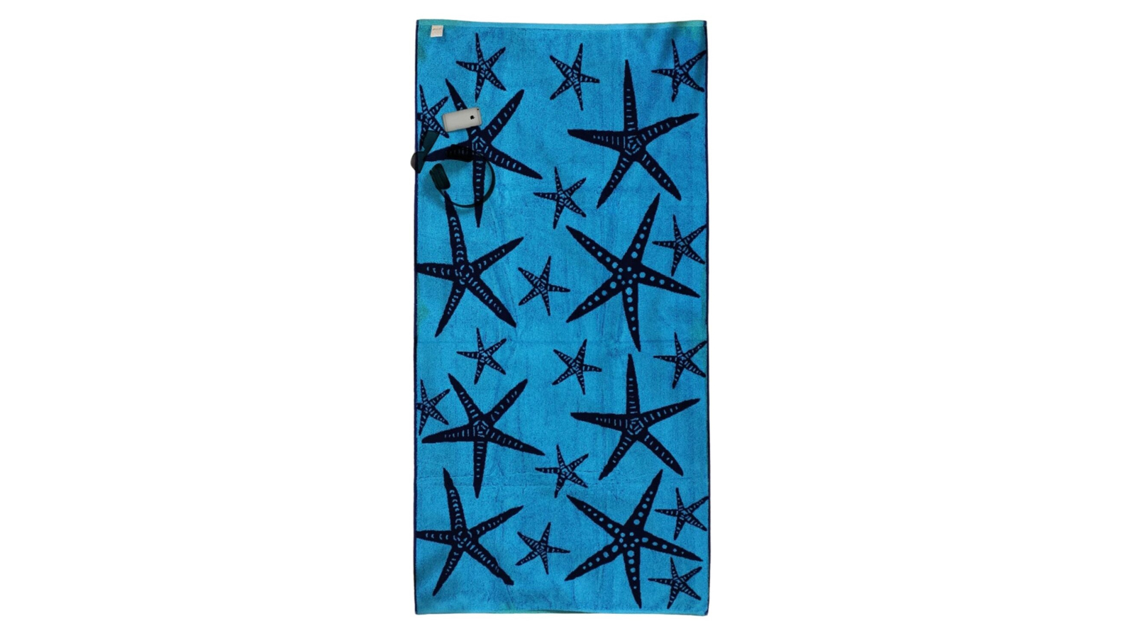 Rans Premium Starfish Blue Cotton Jacquard Beach Towel - 86 x 160cm