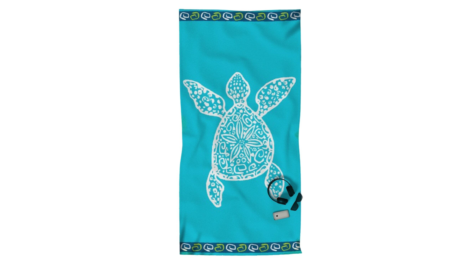 Rans Premium Turtle Cotton Jacquard Beach Towel - 86 x 160cm