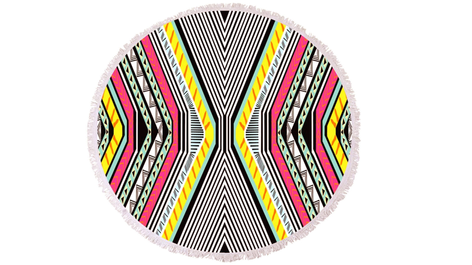 Appleby & Co Cotton Round Beach Towel Ellie 100 Percent Cotton with Fringe by Xueller