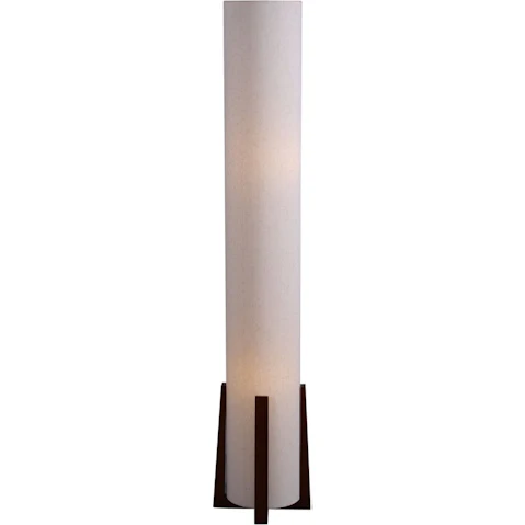 Lumi Rouge Esme 120cm Floor Lamp with Natural Wood Base and Linen Shade