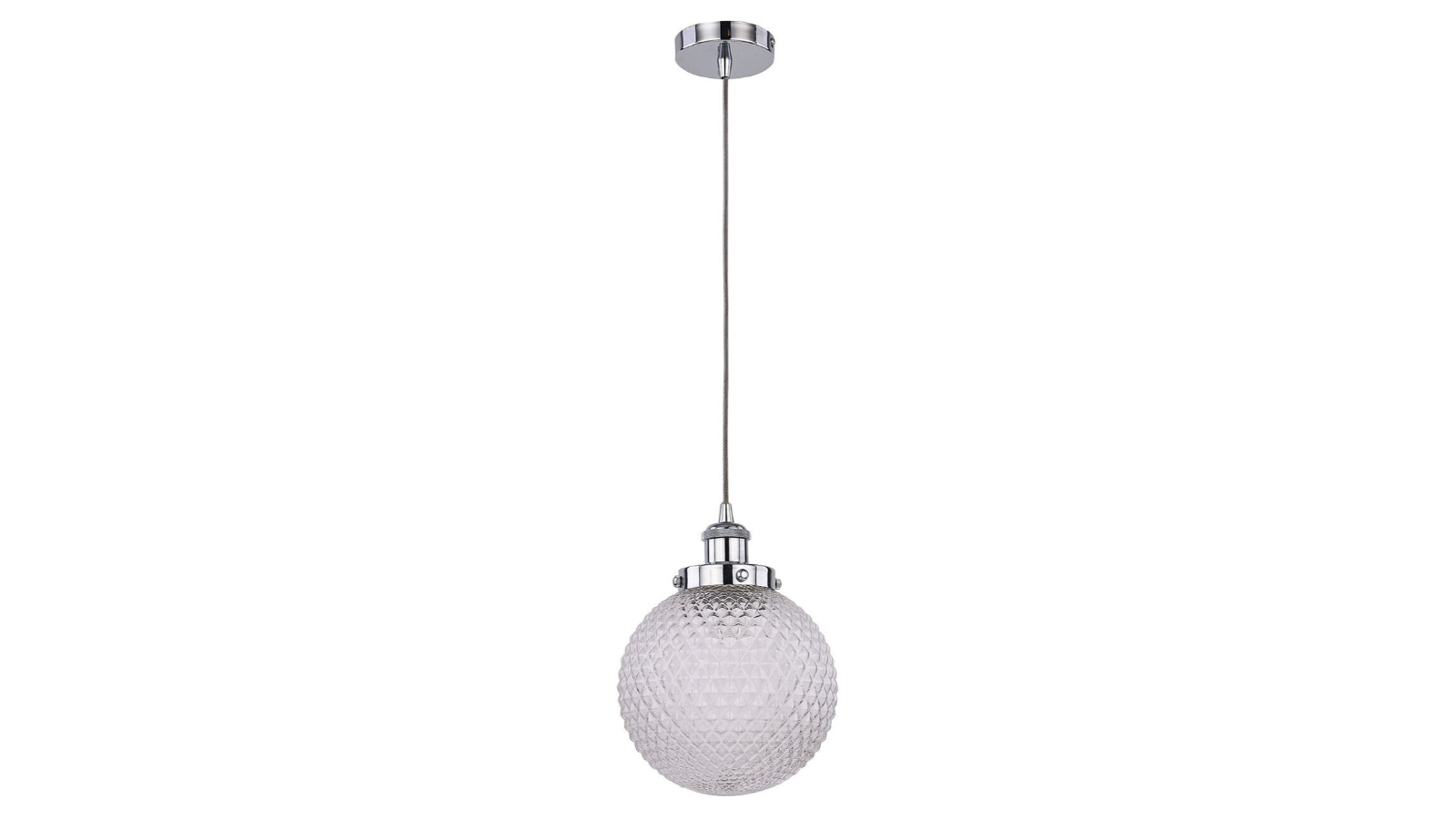 Lumi Rouge Chrome/Clear Glass Casablance Pendant Light - Large