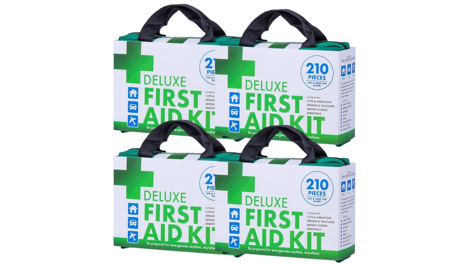 YS 210 Piece Medical Travel Workplace Emergency First Aid Kit - Set of 4