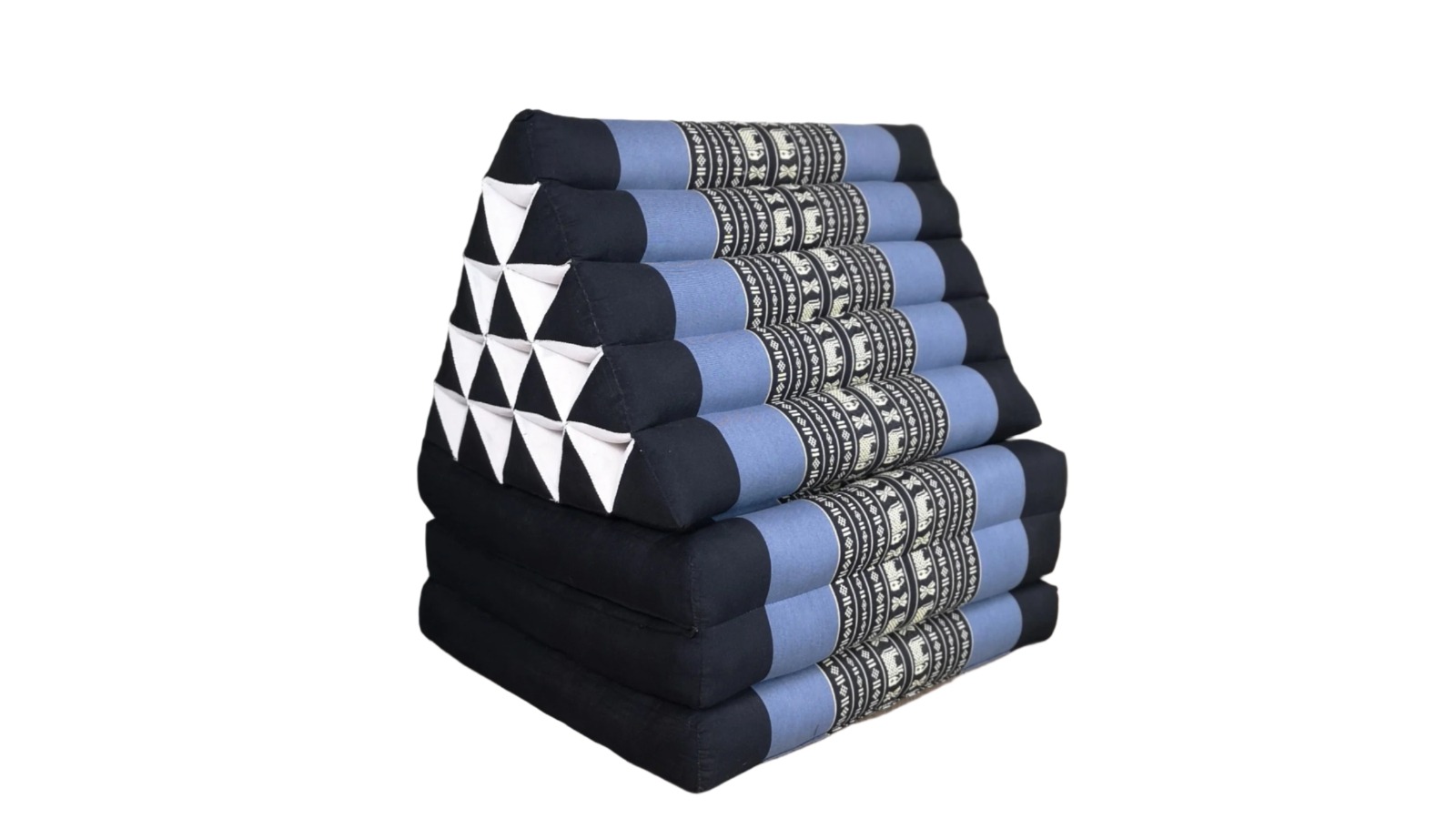 Mango Trees Jumbo Thai Triangle Pillow - Blue Elephant