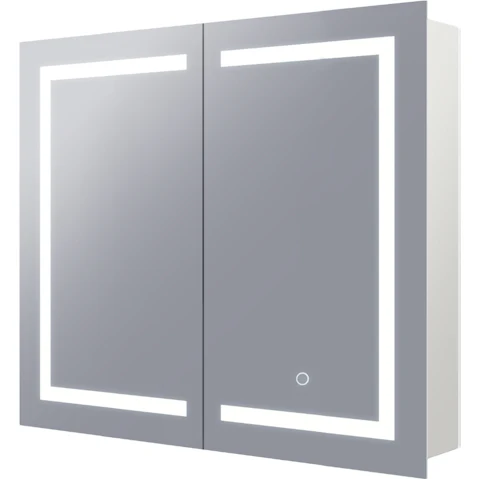 Remer Vera 750mm Shaving Cabinet with Frontlit LED Mirror & Demister