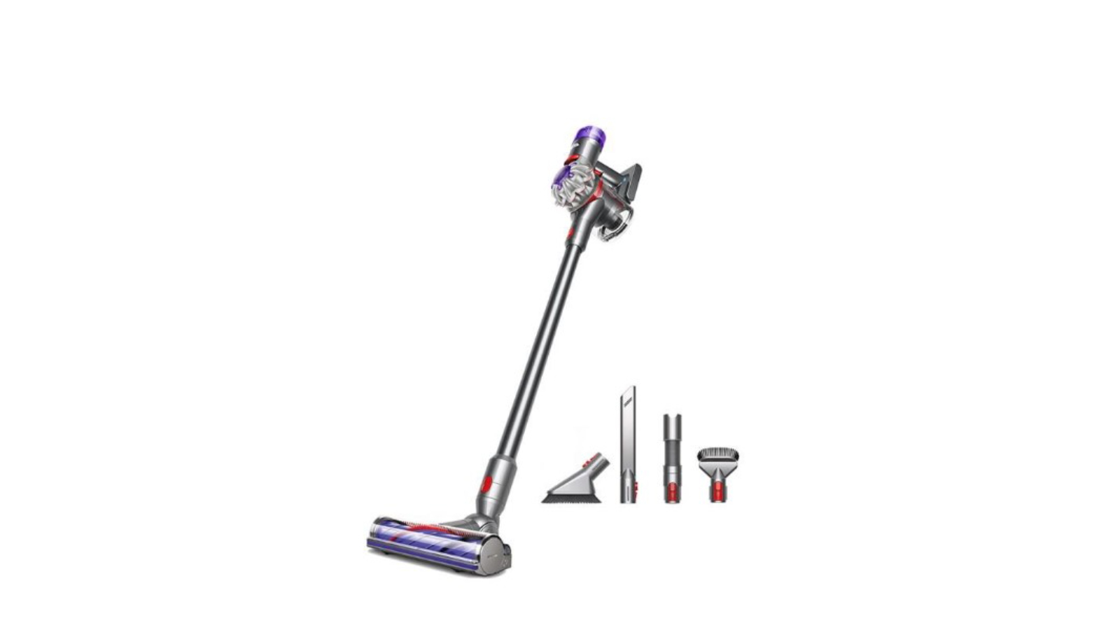 Dyson V8 Advanced Stick Vacuum with Car Cleaning Kit - Silver