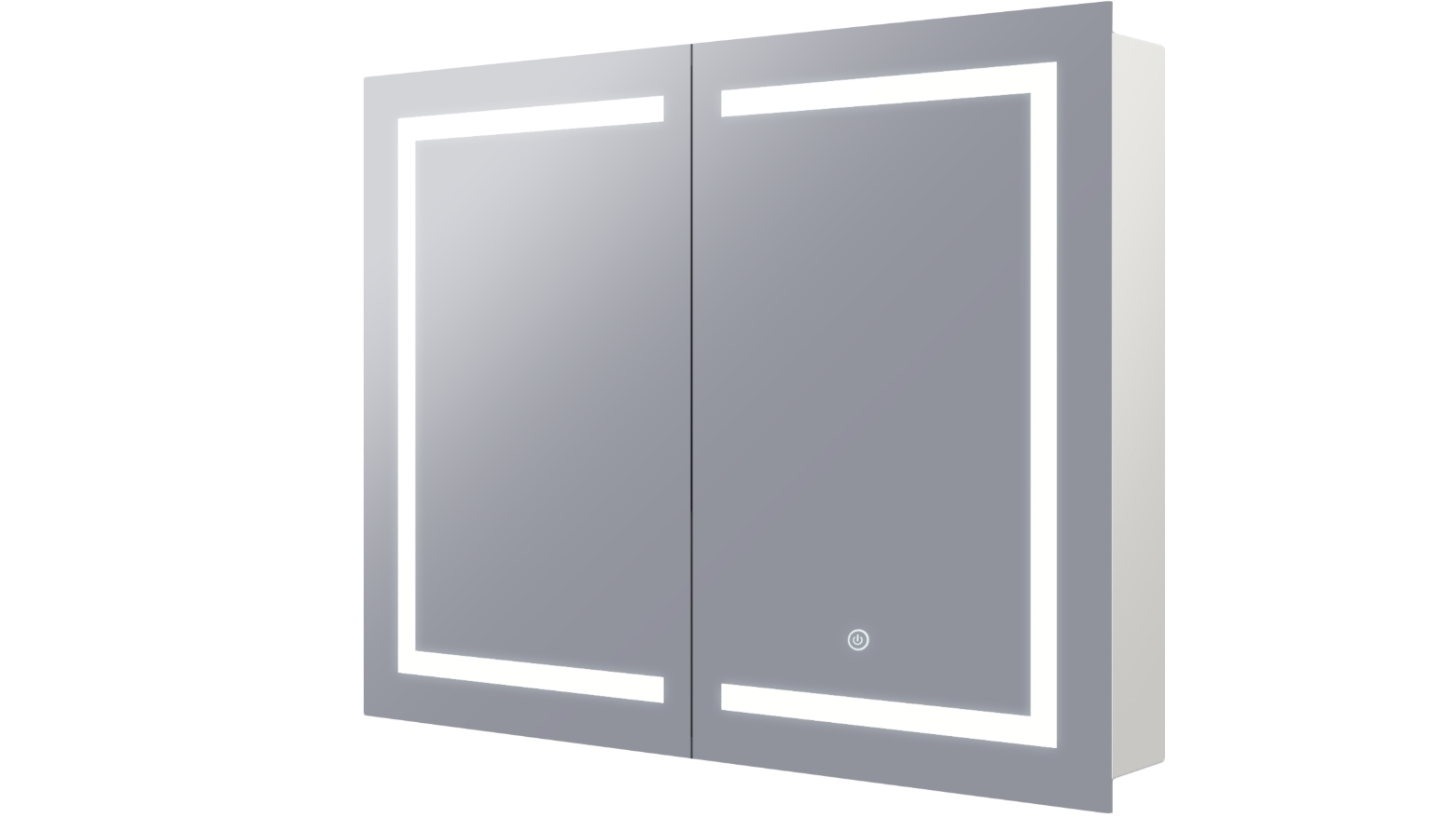 Remer Vera 900mm Shaving Cabinet with Frontlit LED Mirror & Demister