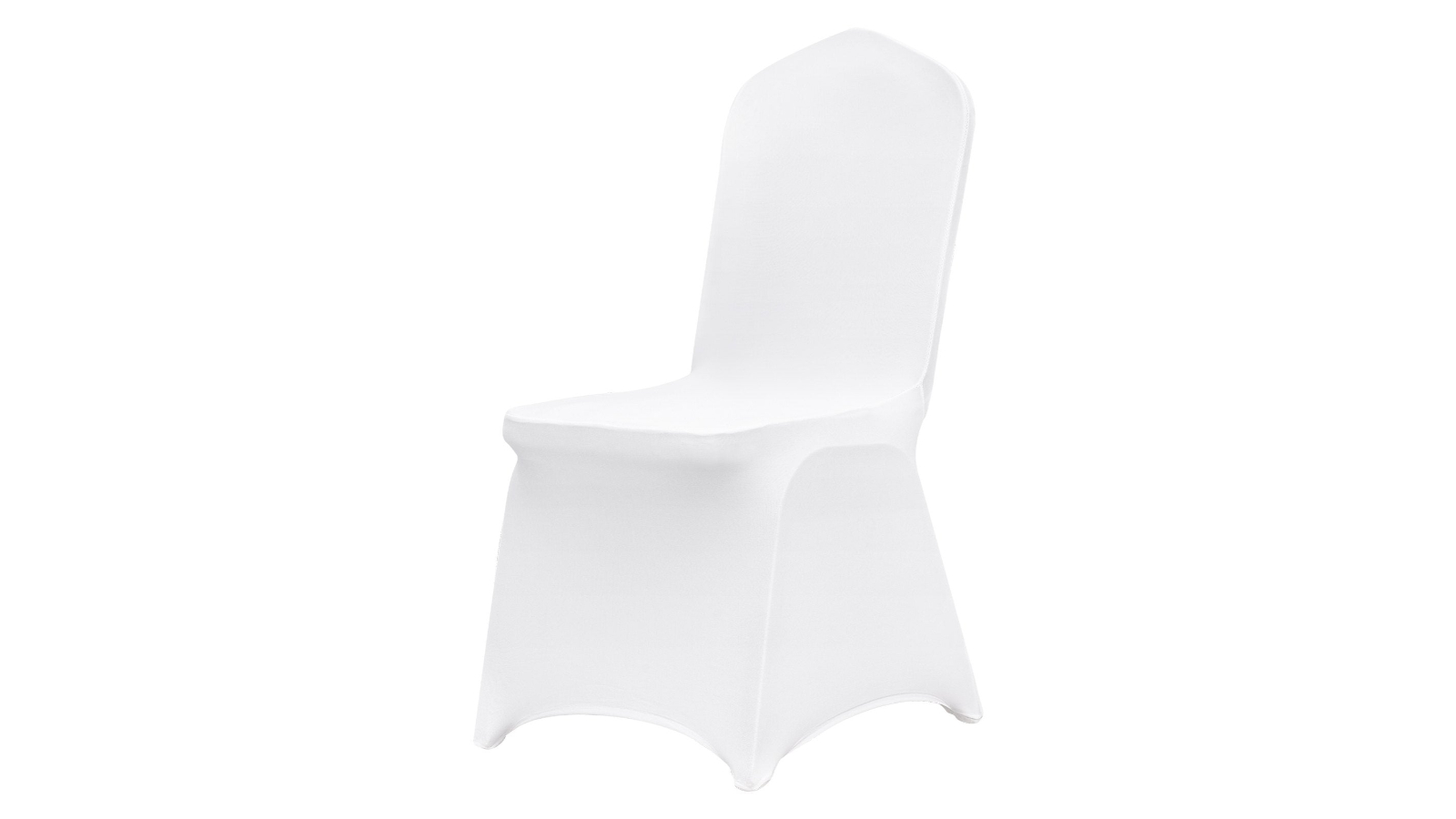 YS 100 PIece Universal Fitted Stretch Spandex Folding Chair Cover - White