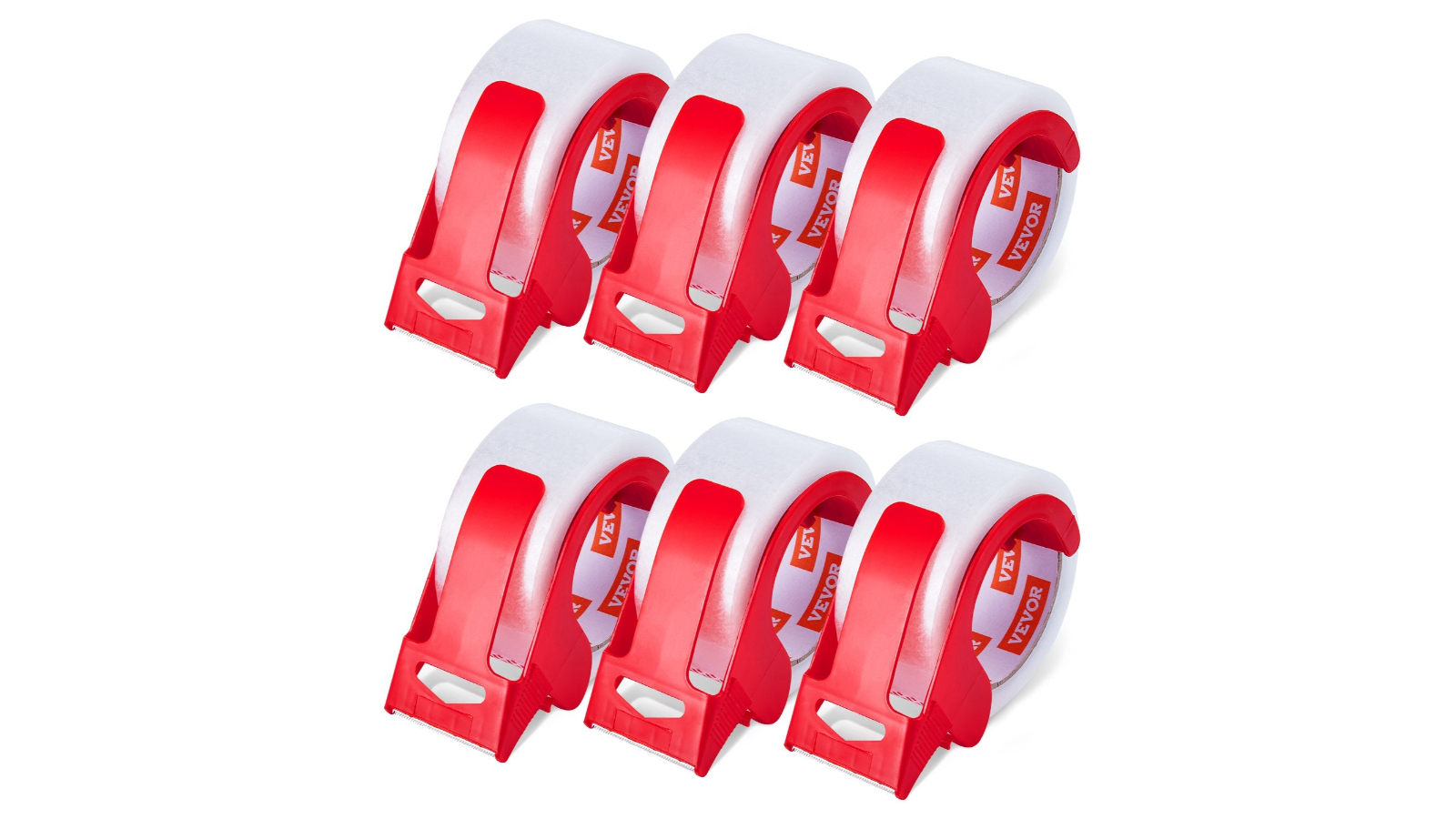 YS 65 Yards Clear Packing Tape with Dispenser - 6 Roll