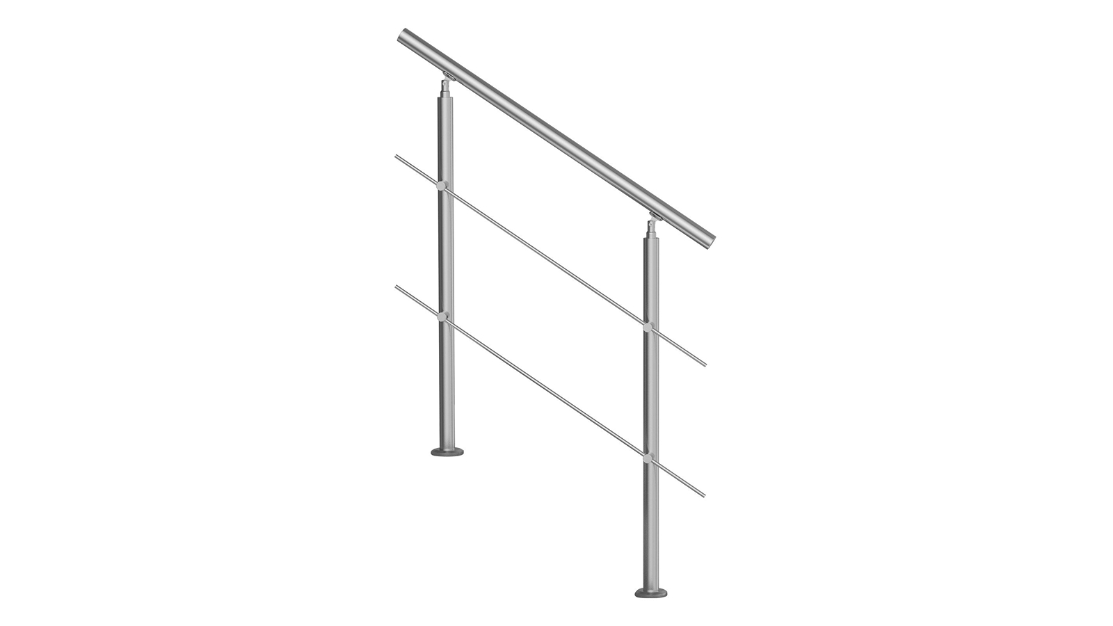 YS 2 Crossbars Handrails for Outdoor Step - 39.4inch