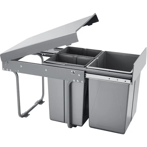 YS Double Pull-Out Trash Can for Kitchen Cabinet