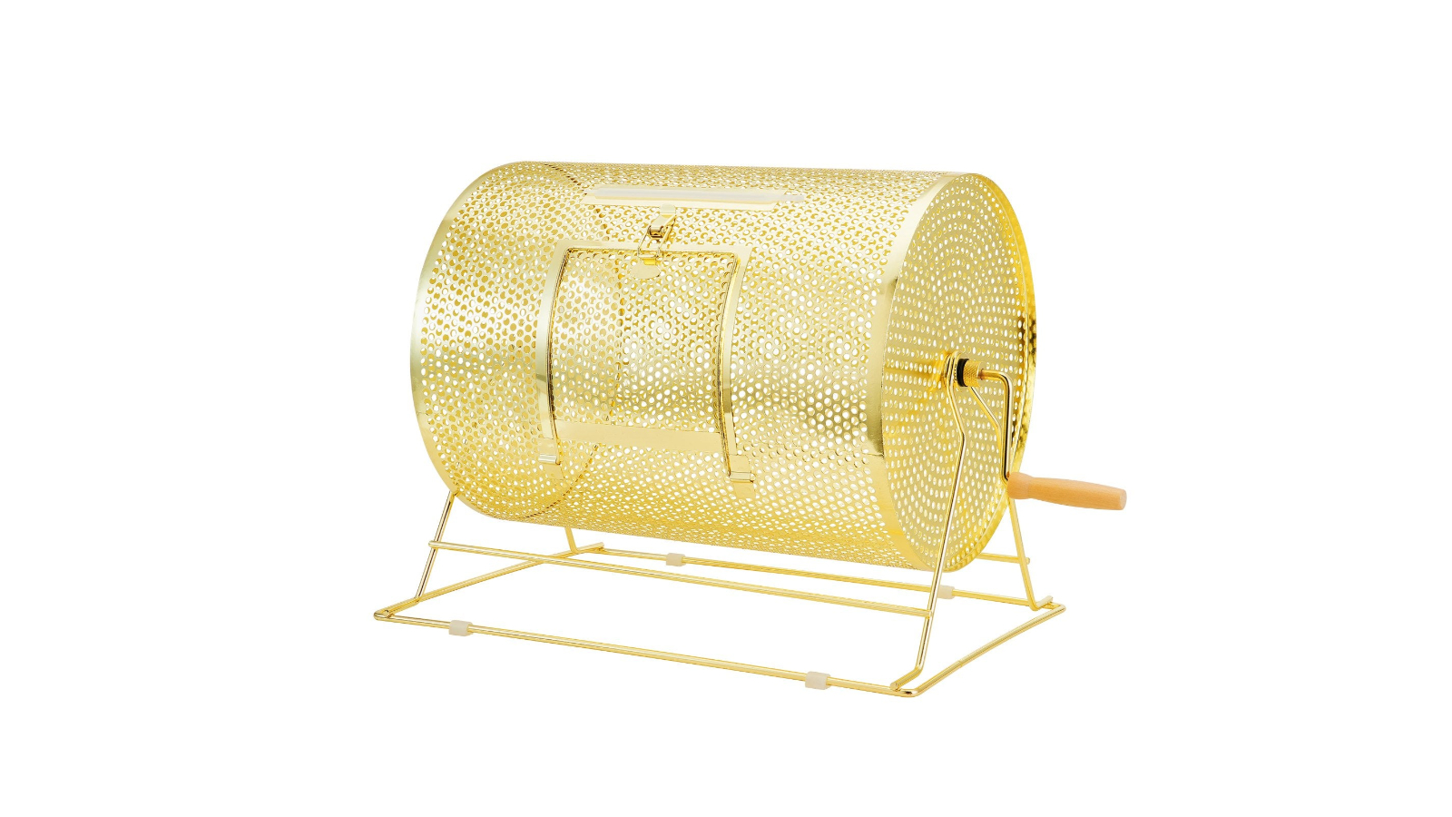 YS 16.1 x 12inch Brass Plated Raffle Drum
