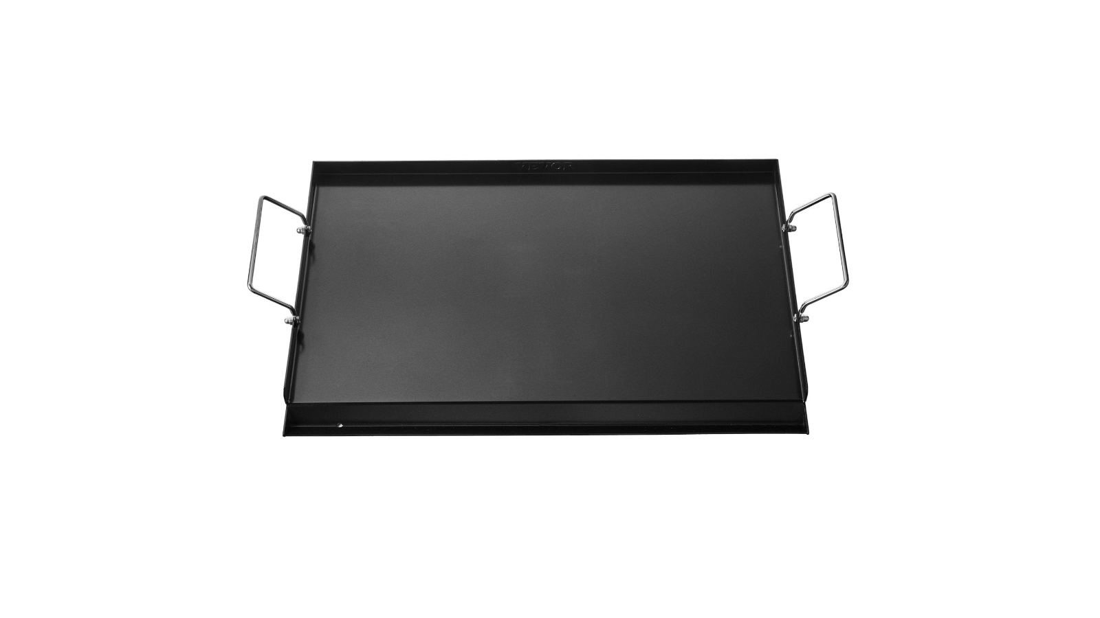 YS Carbon Steel Griddle Universal Flat with Grease Trough and Handle
