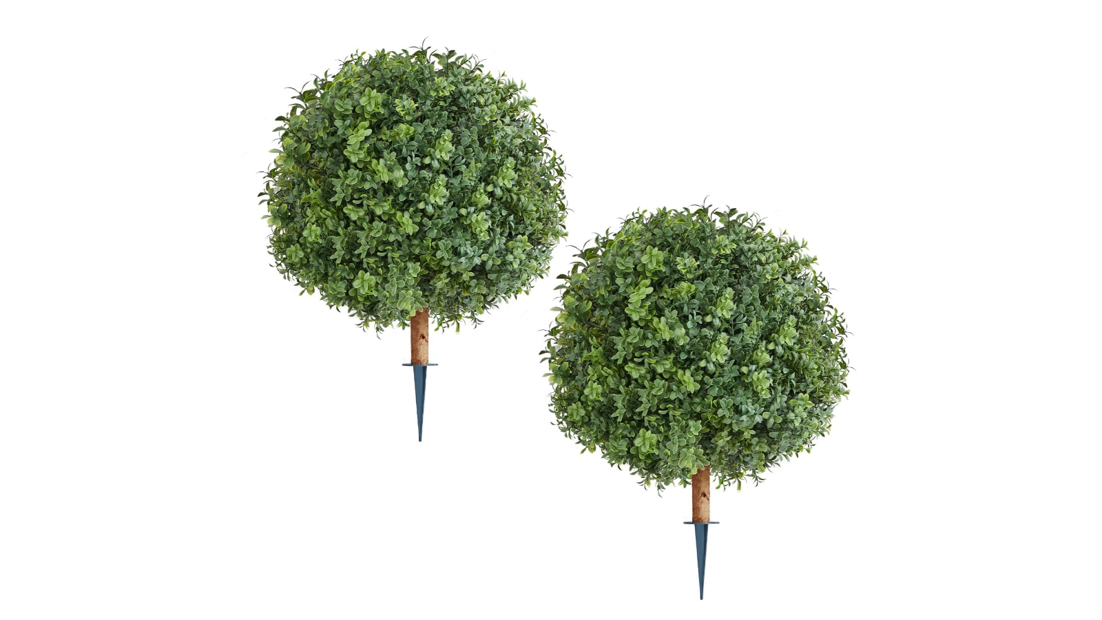 YS Artificial Topiary Boxwood Trees with 2 Ground Spike - 55.9cm