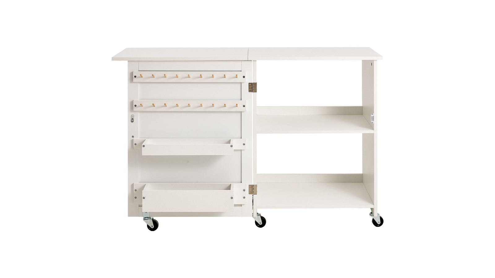 YS Folding Sewing Table with Lockable Wheels