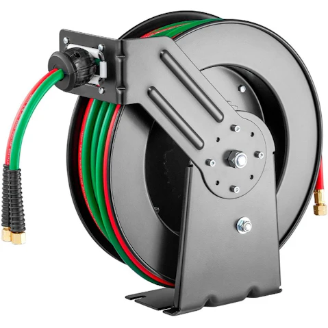 YS 50ft Oxygen Acetylene Retractable Welding Hose Reel