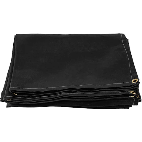 YS 10 x 10ft Portable Fiberglass Welding Blanket - Black