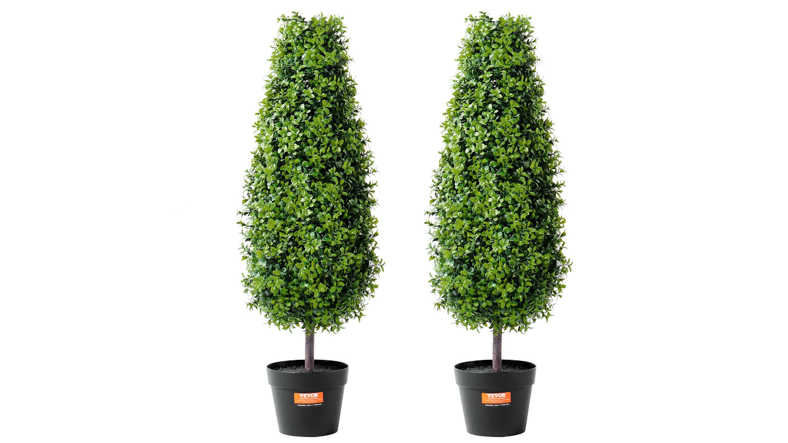 YS Pack of 2 Artificial Evergreen Boxwood Topiary - 91.4cm