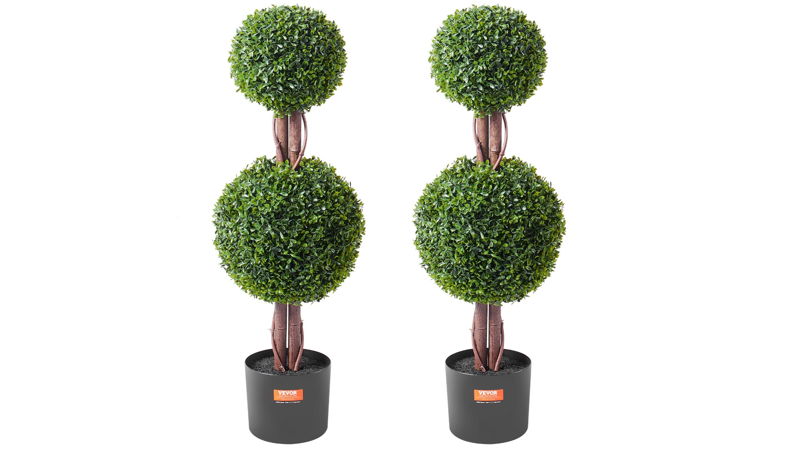 YS Pack of 2 Artificial Boxwood Topiary - 91.4cm