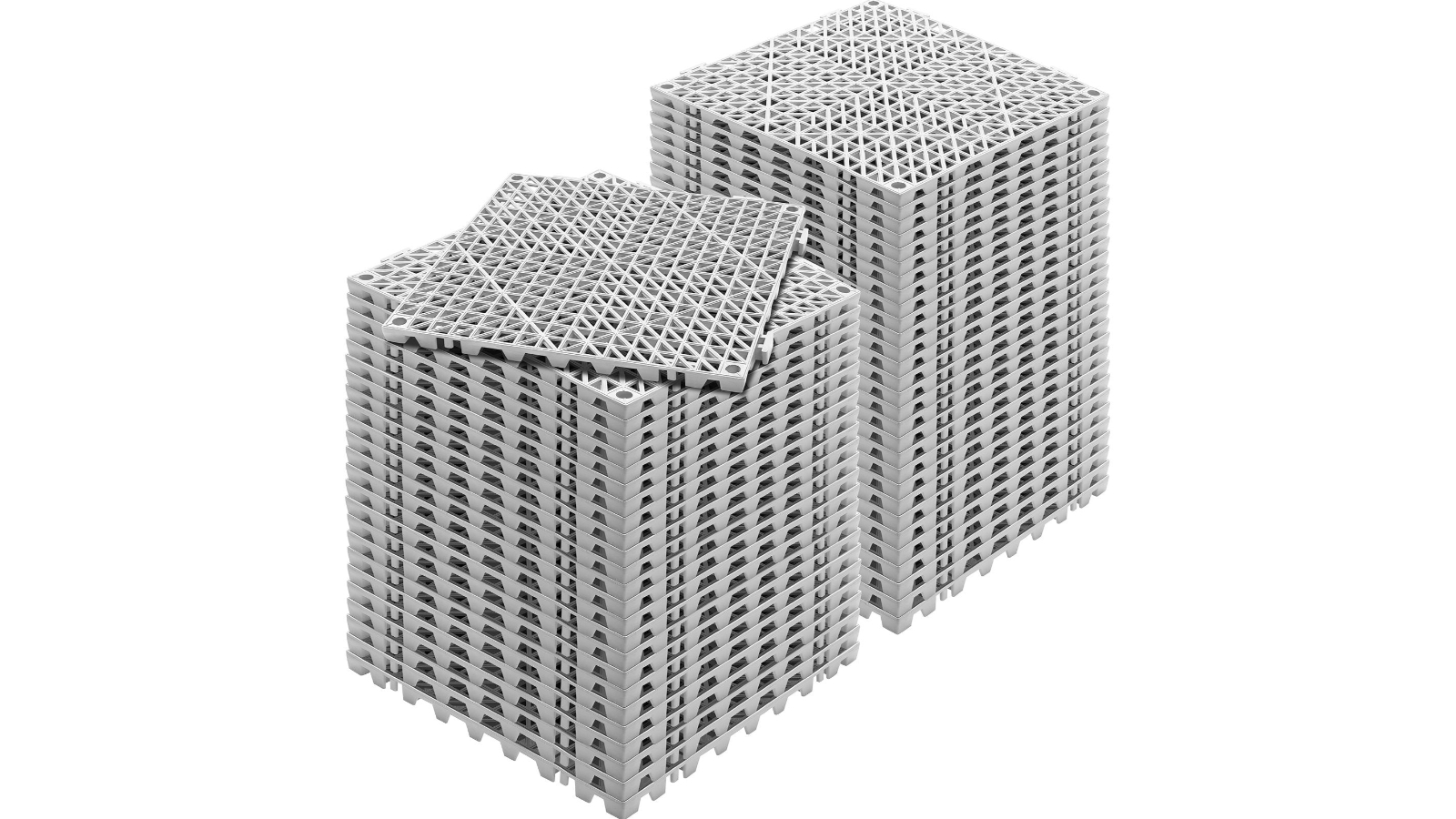 YS Pack of 55 Non-Slip Modular Interlocking Cushion - Grey