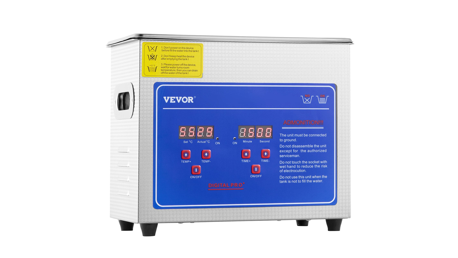 YS Stainless Steel Ultrasonic Cleaner Machine - 3 Litre 