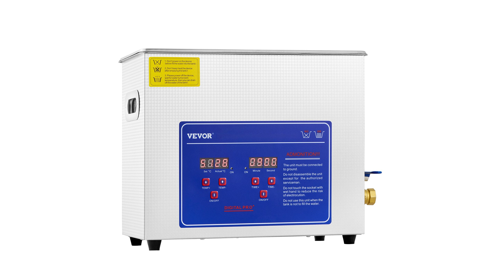 YS Stainless Steel Digital Ultrasonic Cleaner - 6 Litre