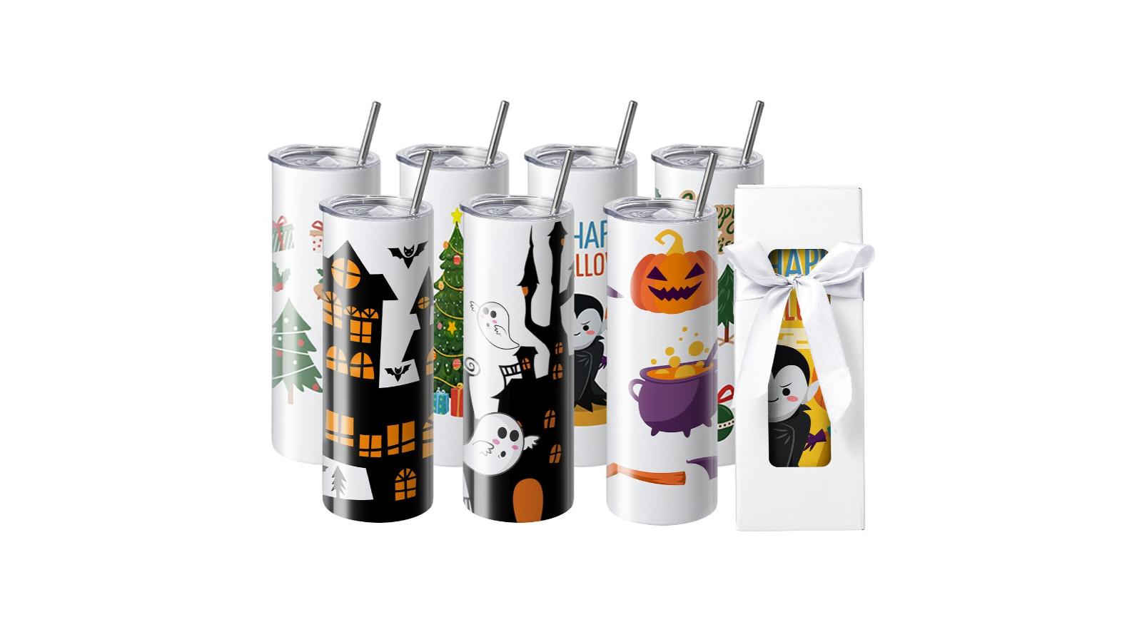 YS Pack of 50 Straight Sublimation Tumbler