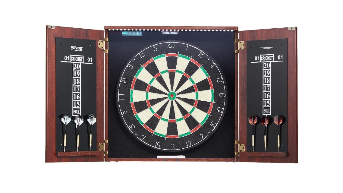 YS Dartboard and Cabinet Complete Accessory Set