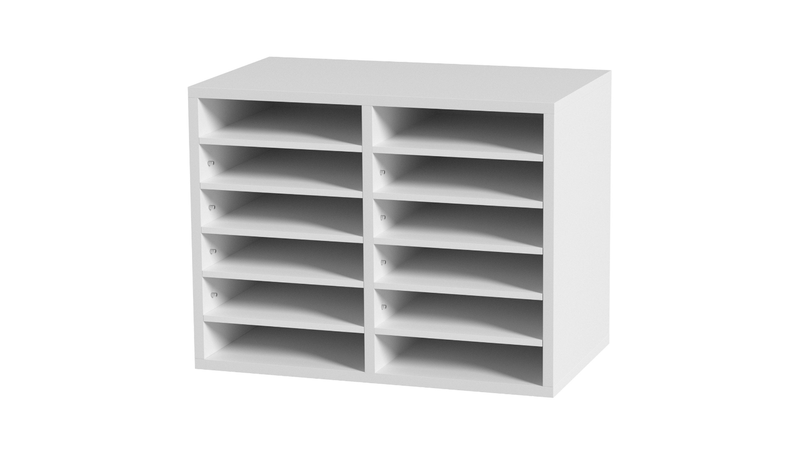 YS Wood Literature Organizer Adjustable File Sorter - White