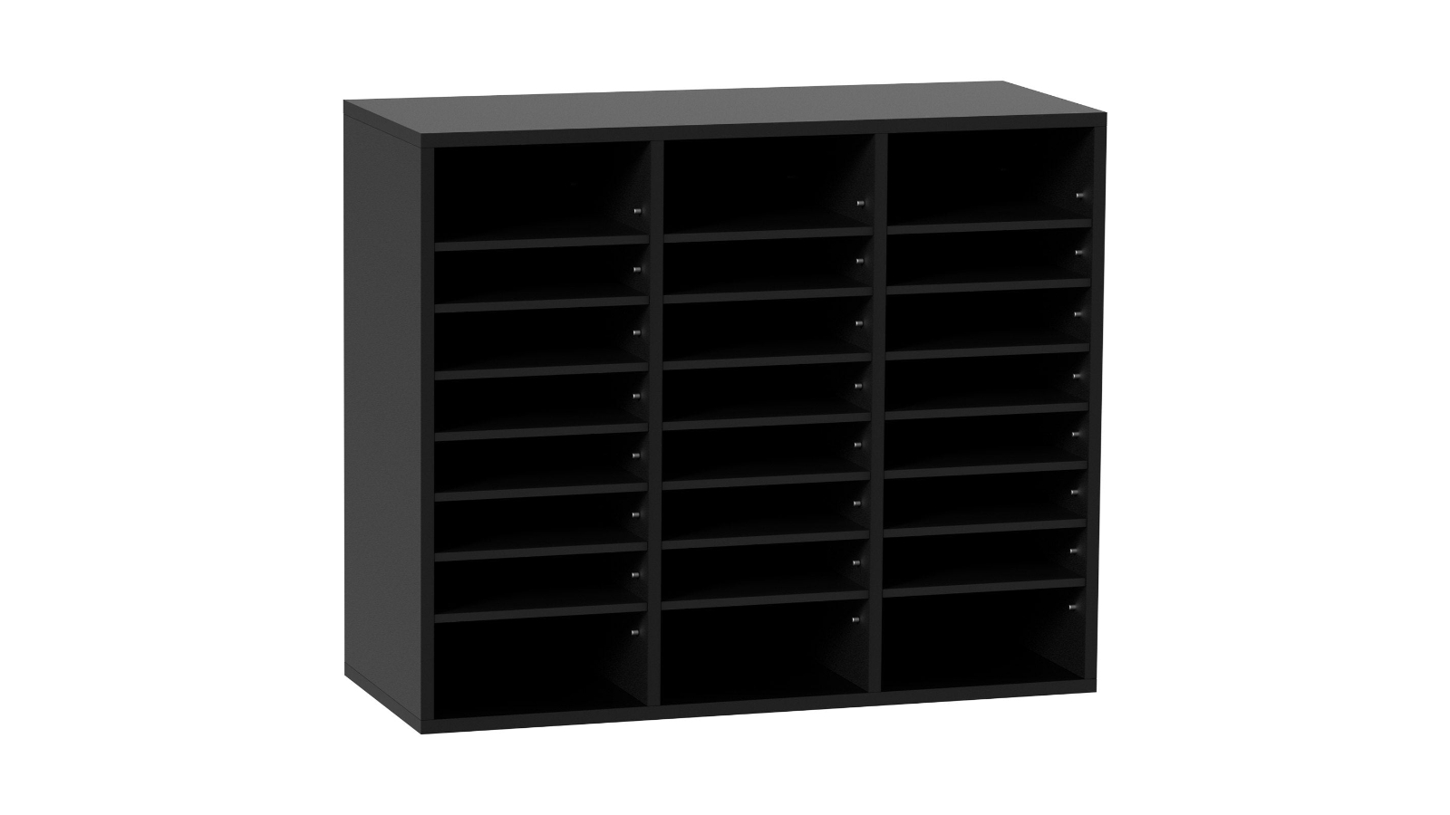 YS Wood Literature Organizer Adjustable File Sorter - Black