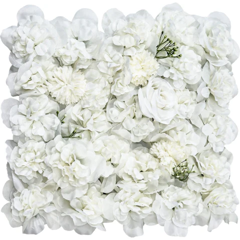 YS 24 Piece Artificial 3D Flower Wall Panel