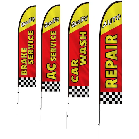YS Auto Repair Advertising Feather Flag Kit