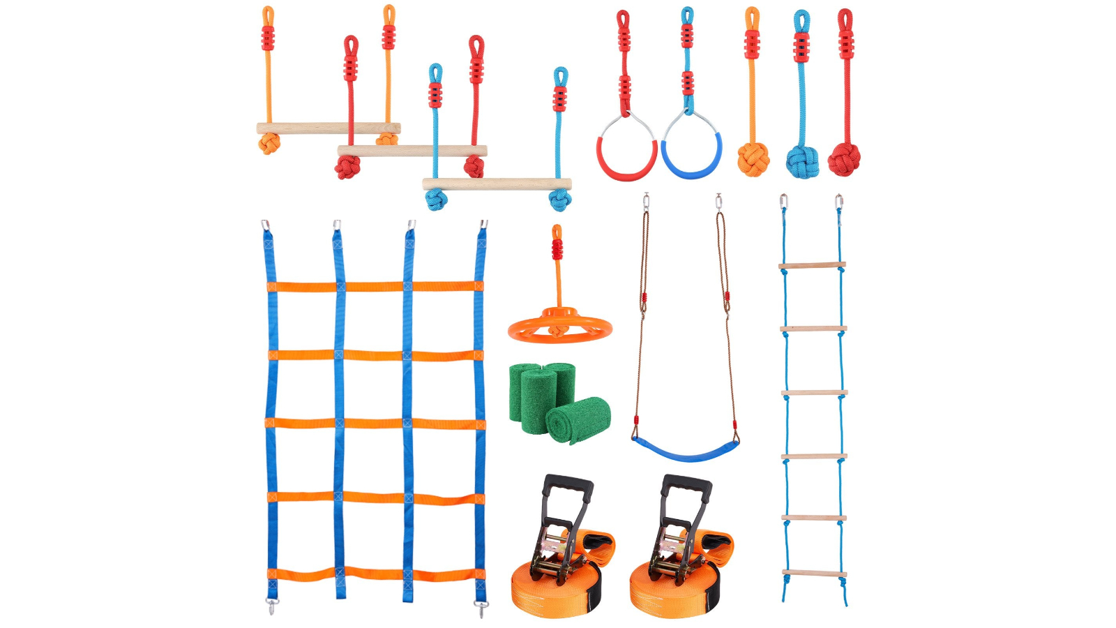 YS Ninja Warrior Obstacle Course for Kids - 2 x 17metre