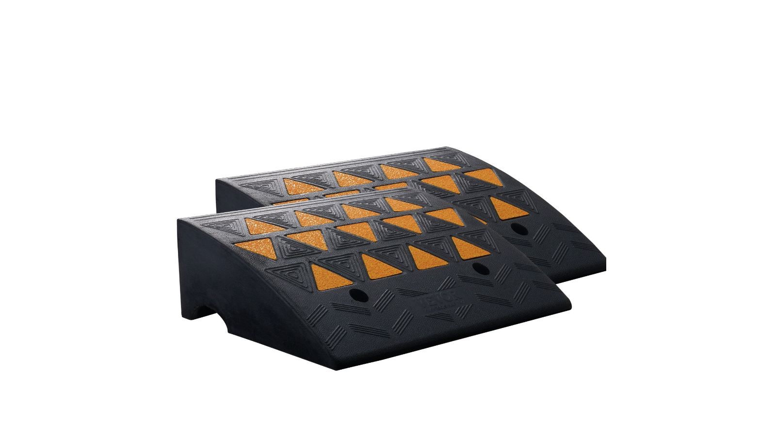 YS Pack of 2 Rise Height Heavy-Duty Rubber Curb Ramp - 125.2cm