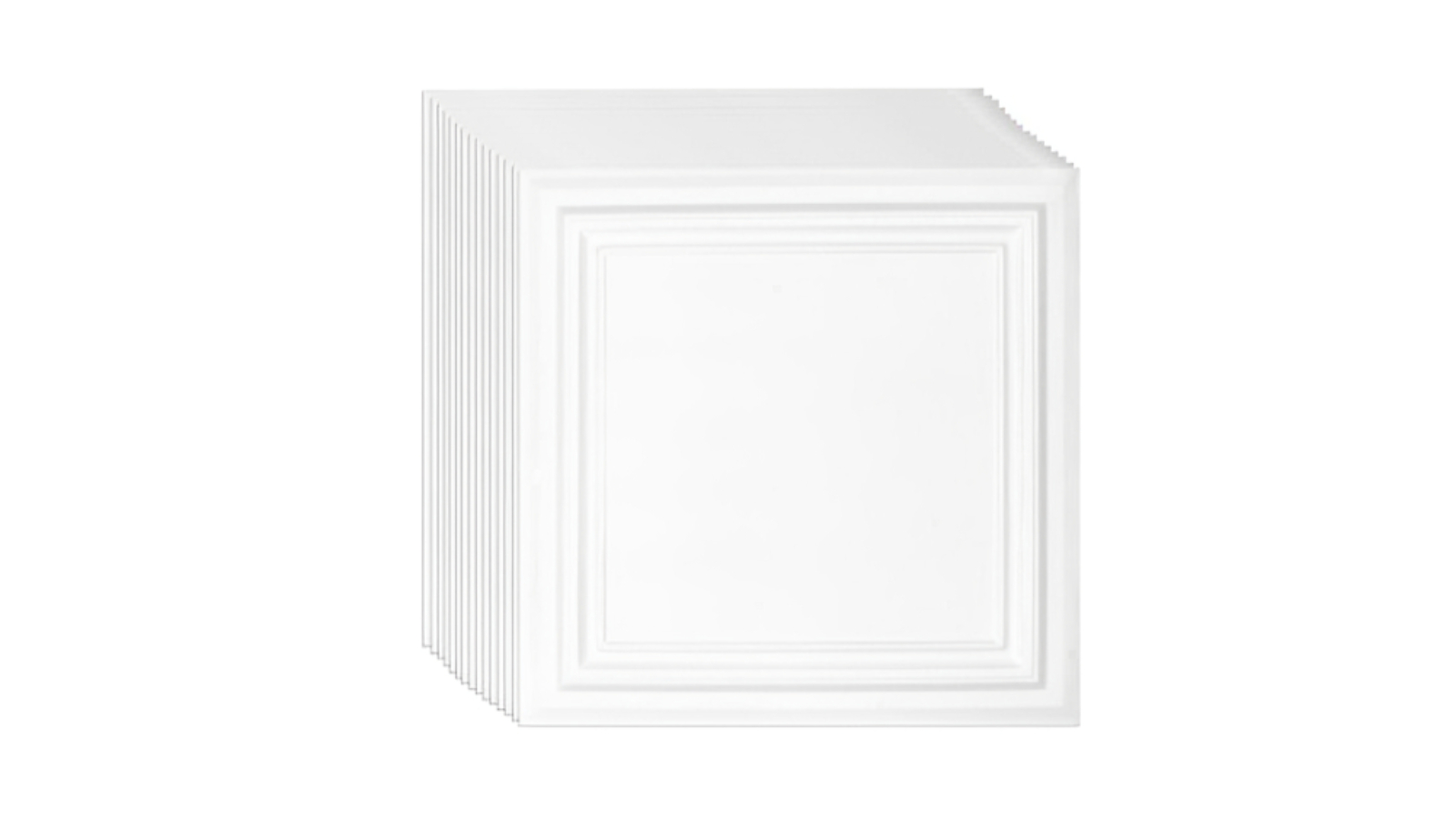 YS Pack of 48 Polystyrene Ceiling Tile - 20 x 20inch 