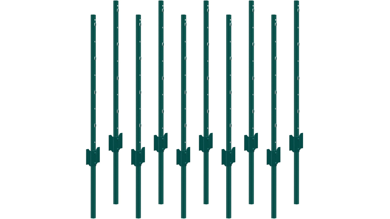YS Pack of 10 Post U-Channel Heavy Duty Metal Fence - 3ft