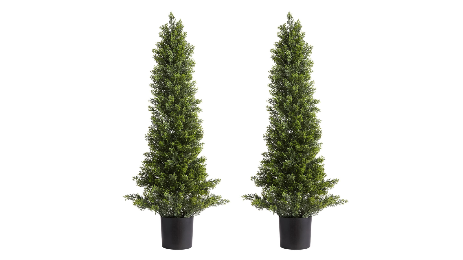 YS Set of 2 Artificial Topiary Cedar Trees Faux Pine - 91.4cm