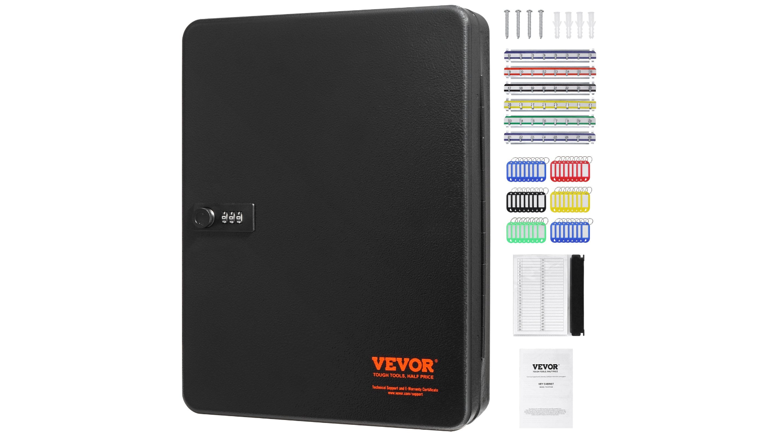 YS 48-Key Cabinet Safe with Combination and Key Lock