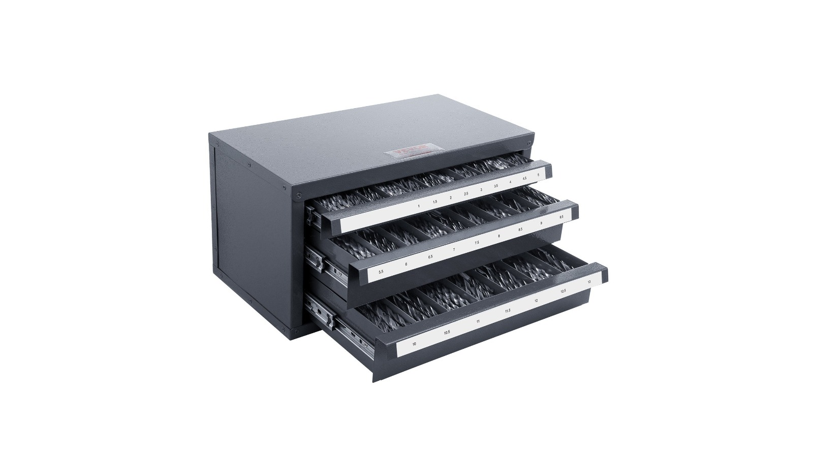 YS 3-Drawer Stackable Drill Bit Dispenser Cabinet for 0.1-1.3cm