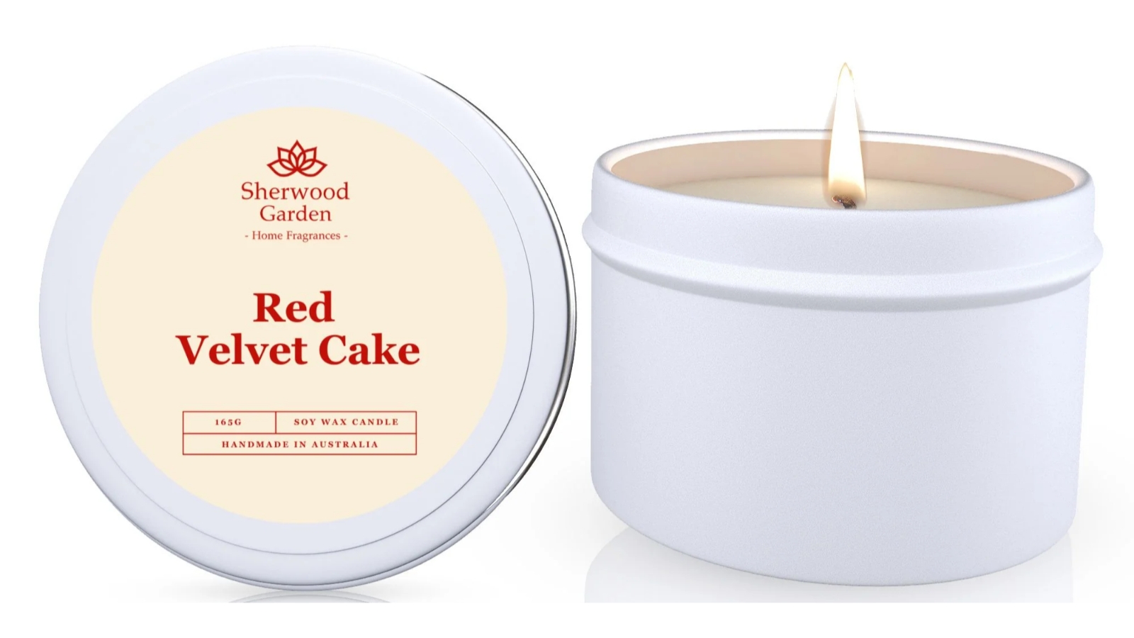 Sherwood Garden Home Fragrances Red Velvet Cake Soy Candle Tin - 165g