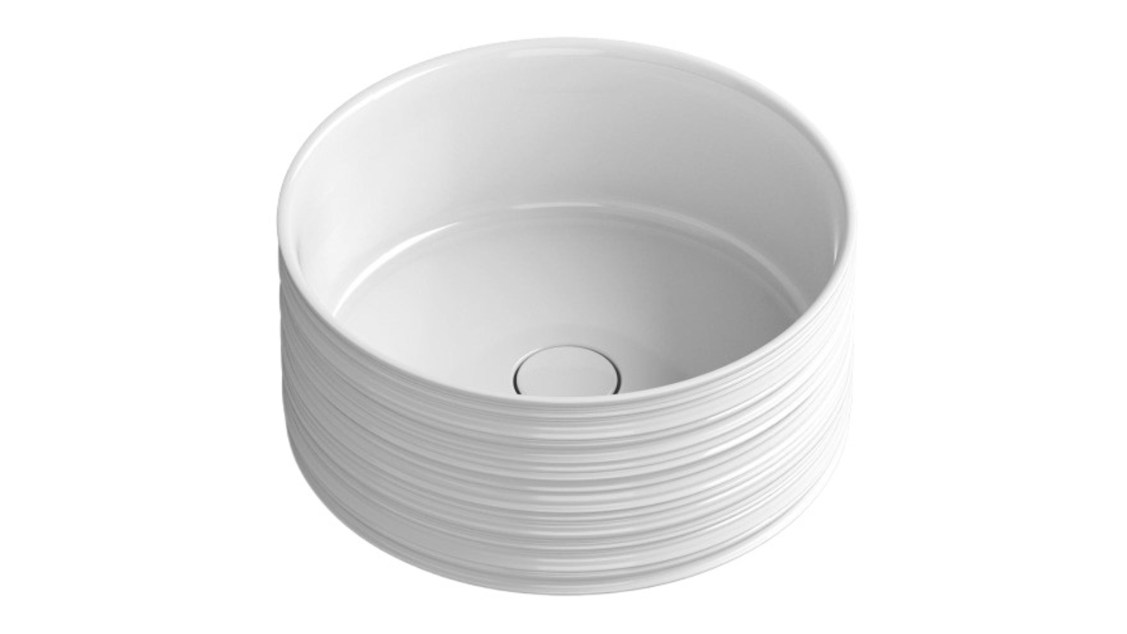 Parisi Trace Round Bench Basin - Gloss White