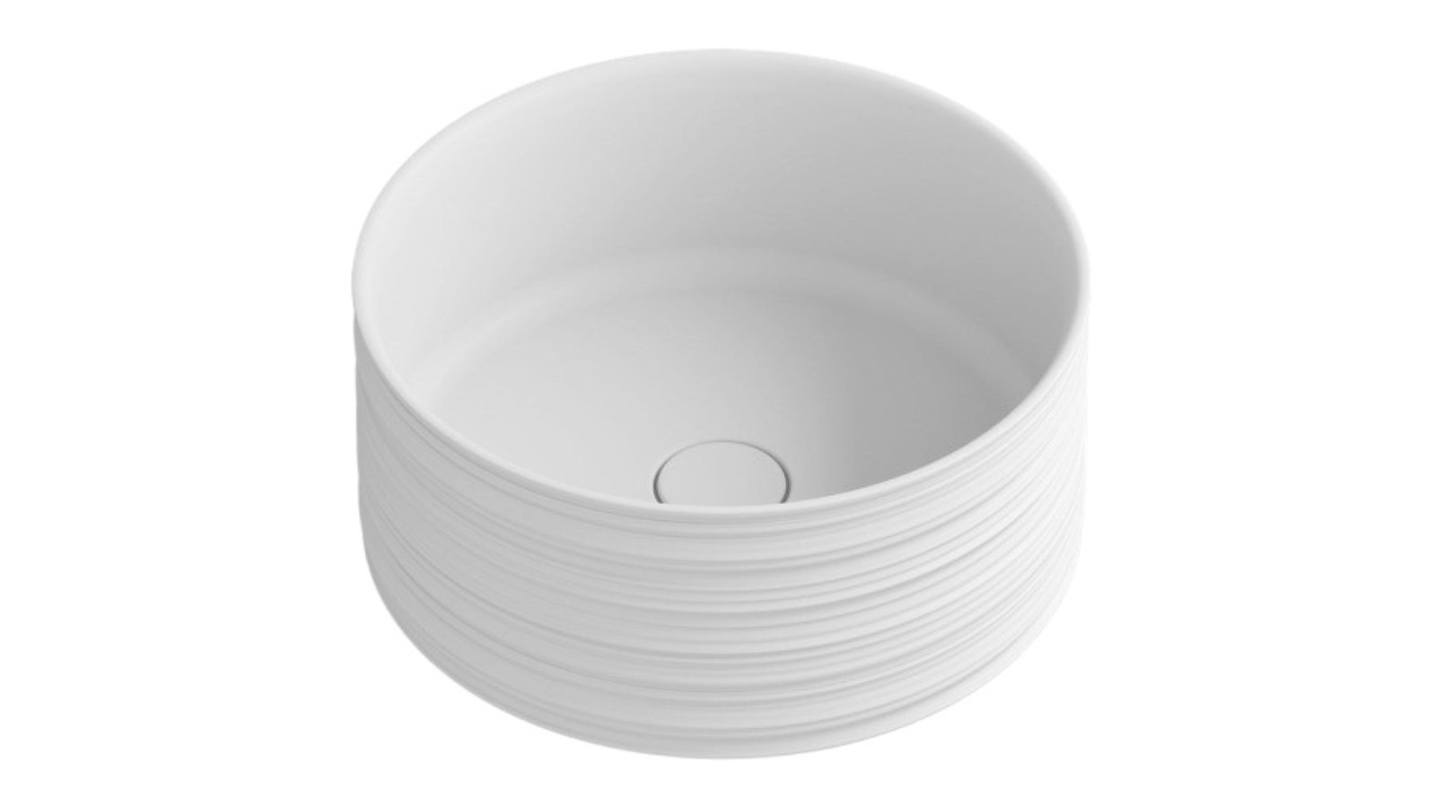 Parisi Trace Round Bench Basin - Matte White