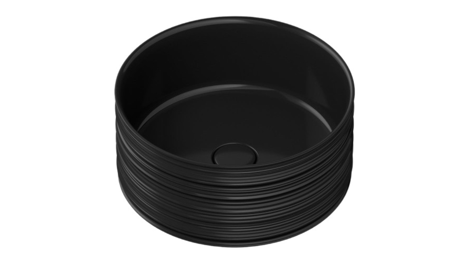 Parisi Trace Round Bench Basin - Gloss Black 