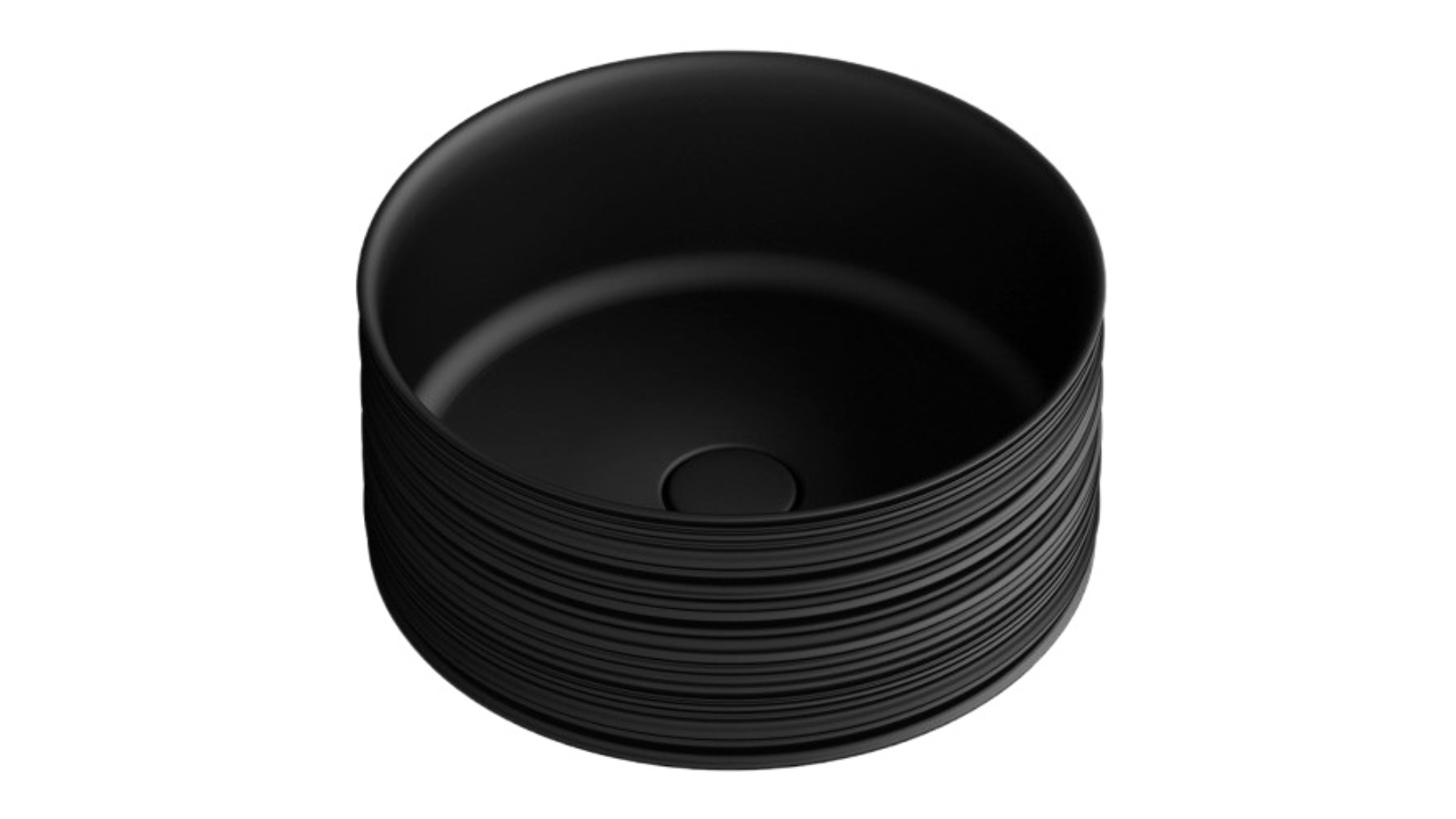 Parisi Trace Round Bench Basin - Matte Black 