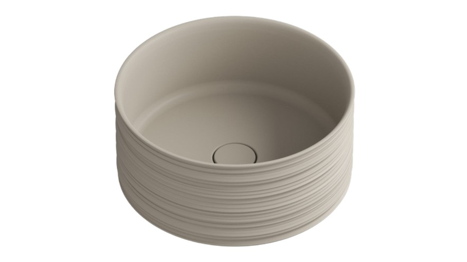 Parisi Trace Round Bench Basin - Matte Basento