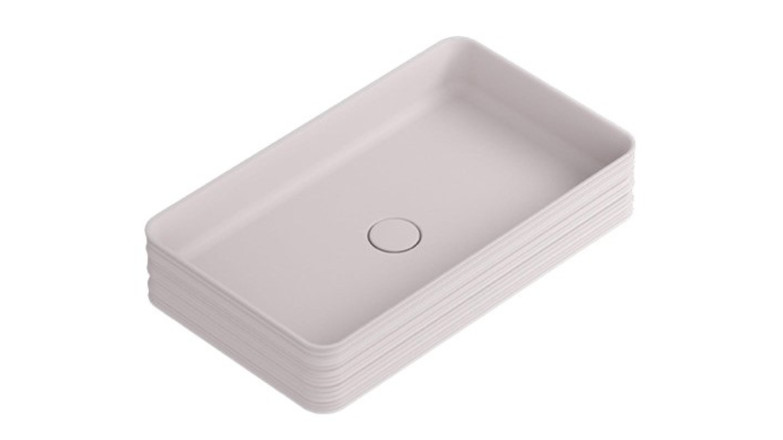 Parisi Trace Rectangle Bench Basin - Matte Velato