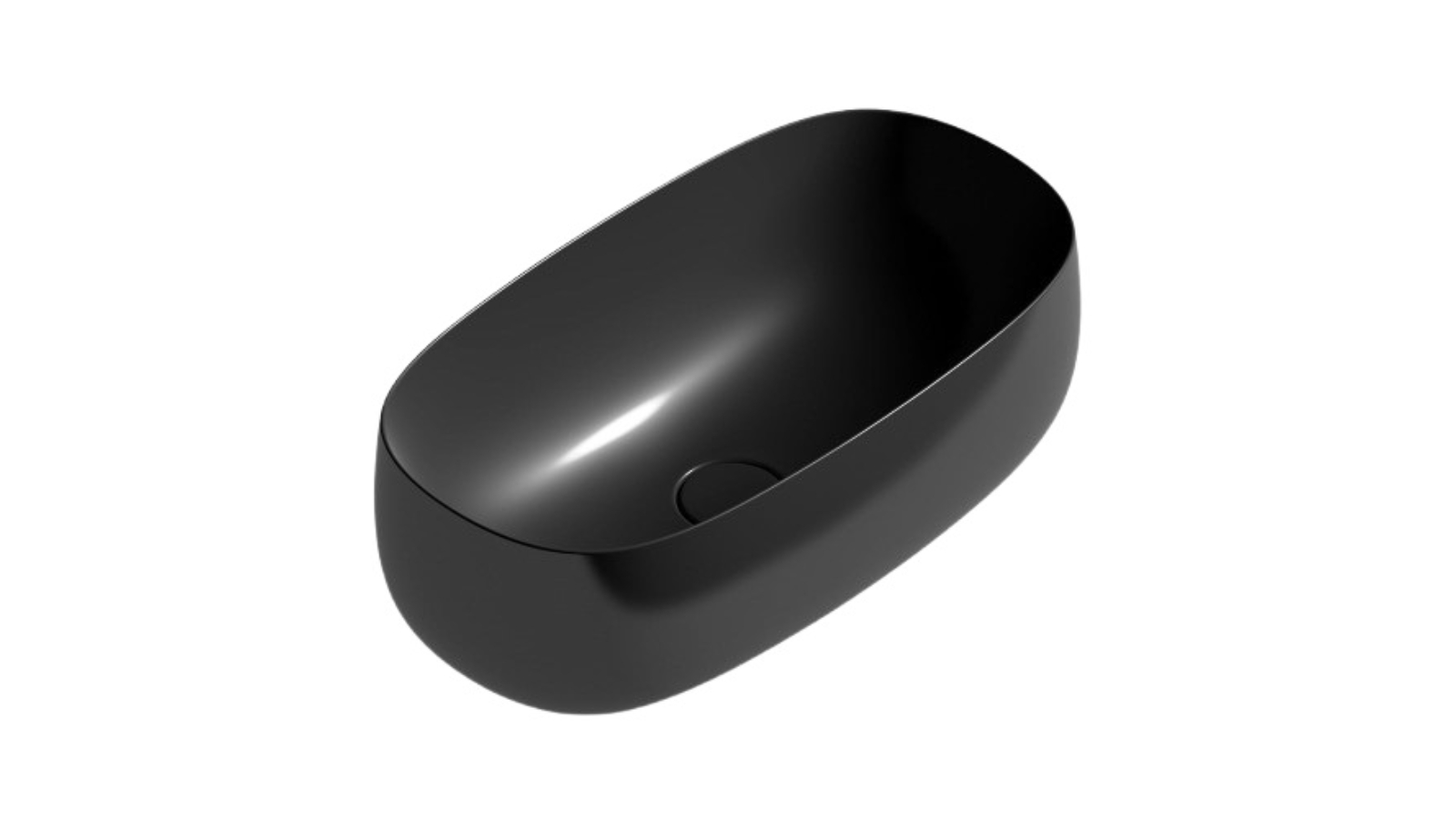 Parisi Seed 550 Oval Bench Basin - Gloss Black
