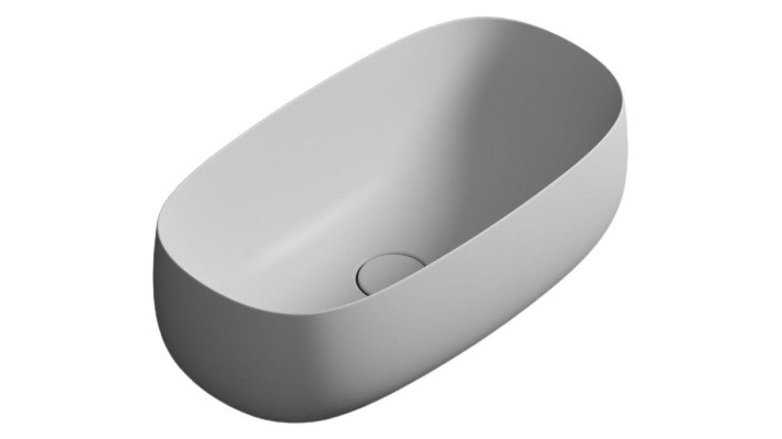 Parisi Seed 550 Oval Bench Basin - Matte Nuvola