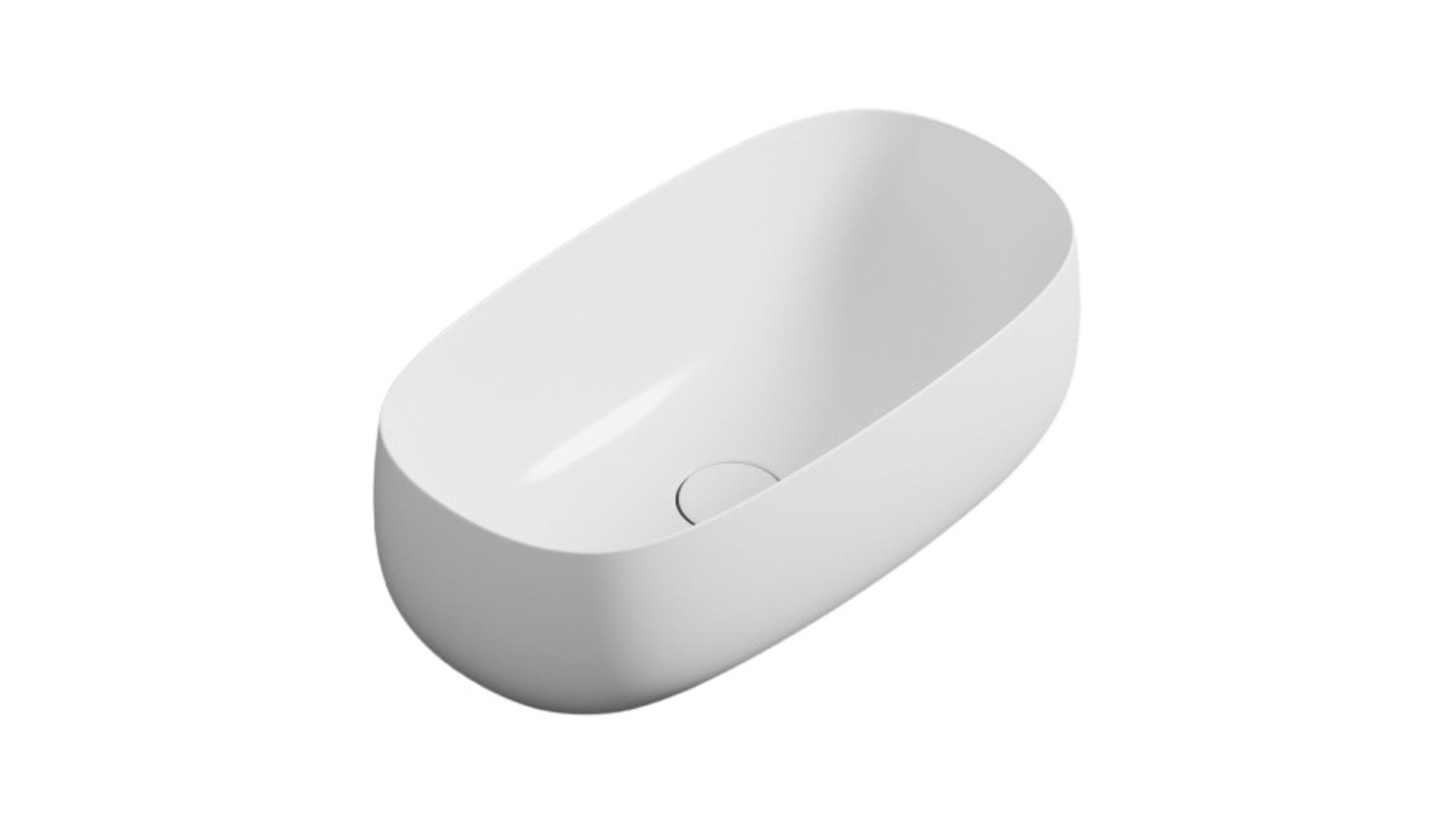 Parisi Seed 550 Oval Bench Basin - Gloss White